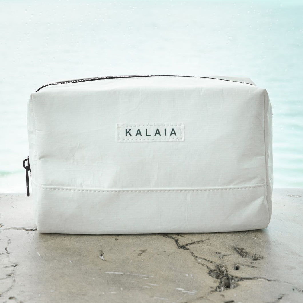 Kalaia Branded White Cosmetic Bag